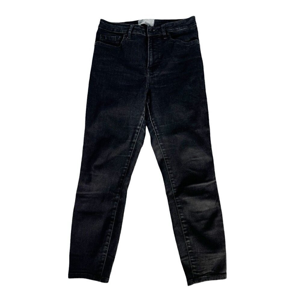 Everlane Women's Sz 28 The Curvy High Rise Skinny Jean Crop in Black Demin